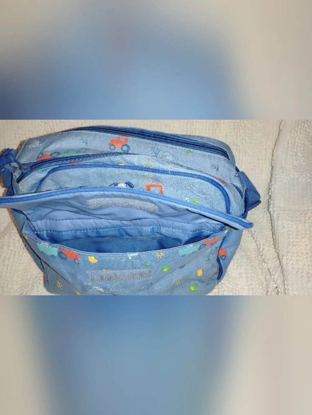 Vintage Y2K Carter's Starters RARE Blue Puppy Diaper Bag
